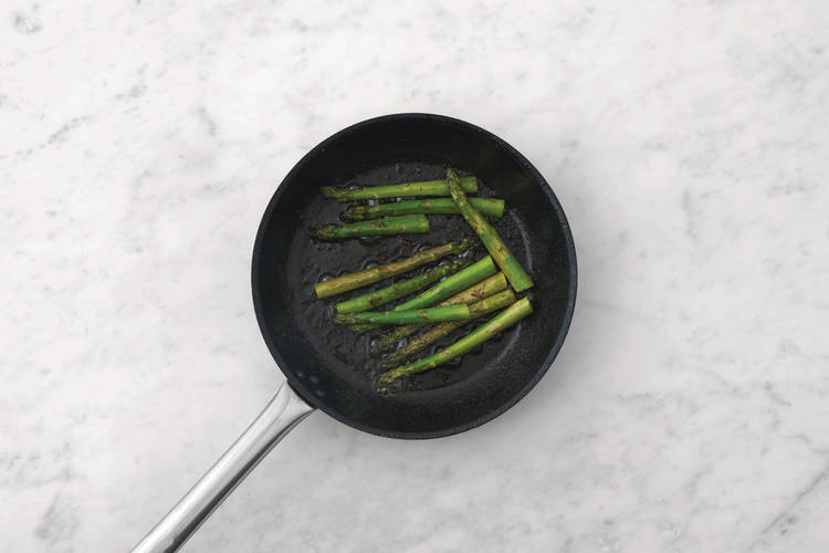 Cook the soy garlic greens
