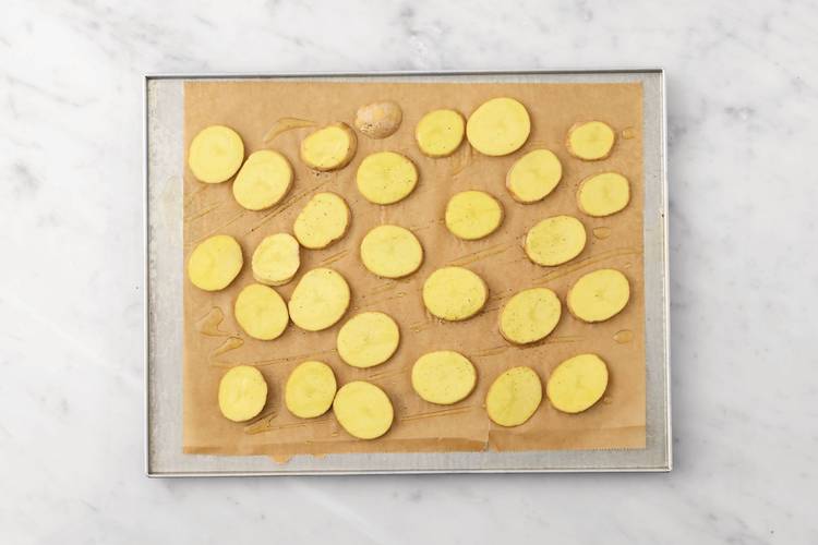Roast the potato rounds
