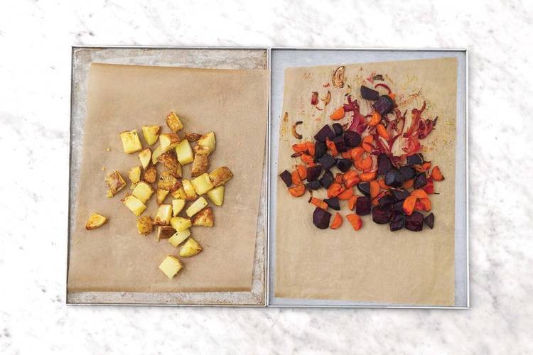 Roast the veggies