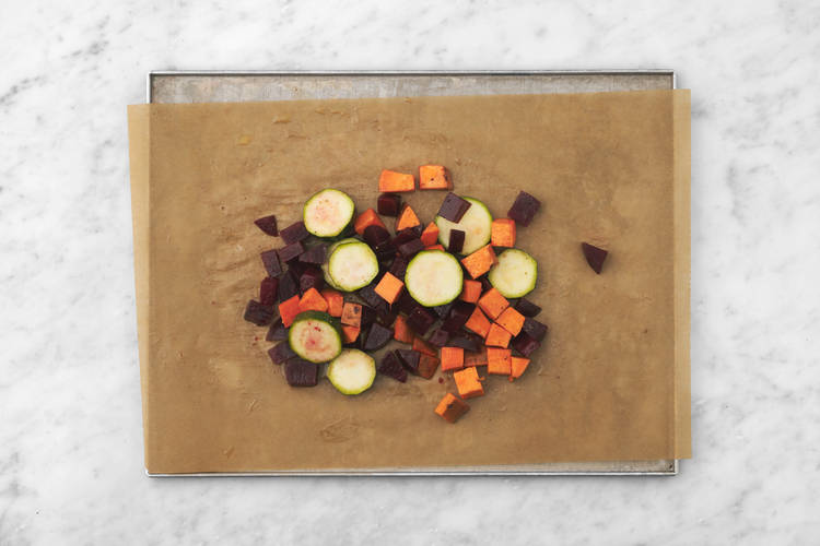 Roast the veggies