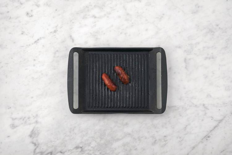 Barbeque the chorizo