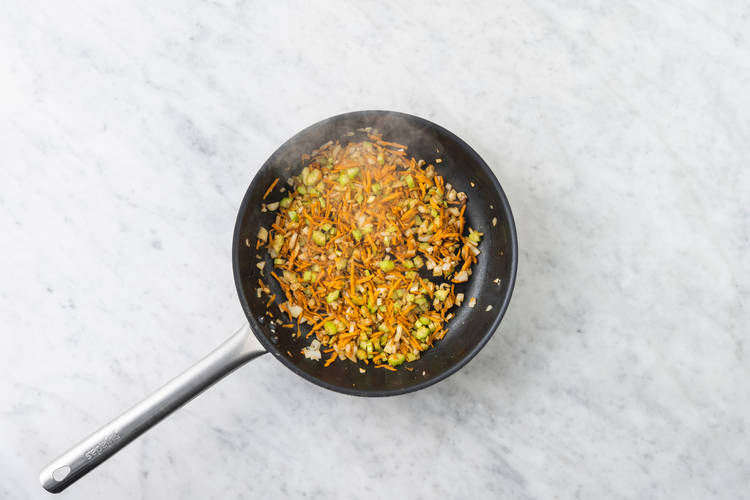 Cook the veggies