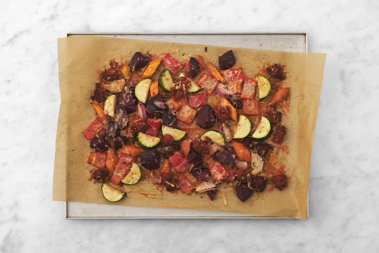 Finish the traybake 