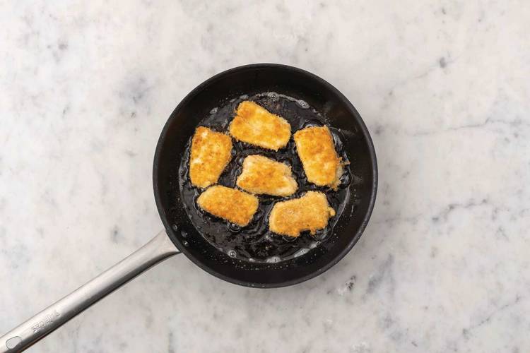 Cook the halloumi & chicken