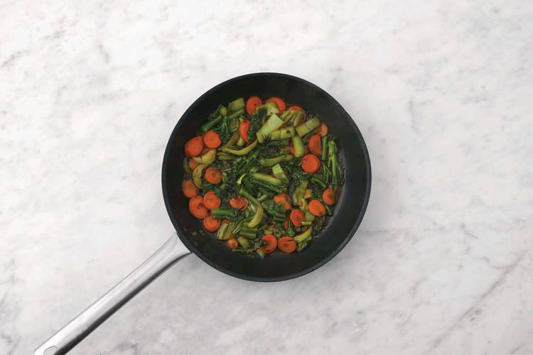 Cook the veggies