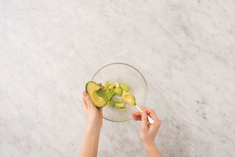 Prep the avocado