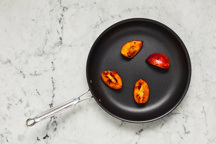 Caramelize stone fruit