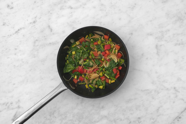 Cook the veggies