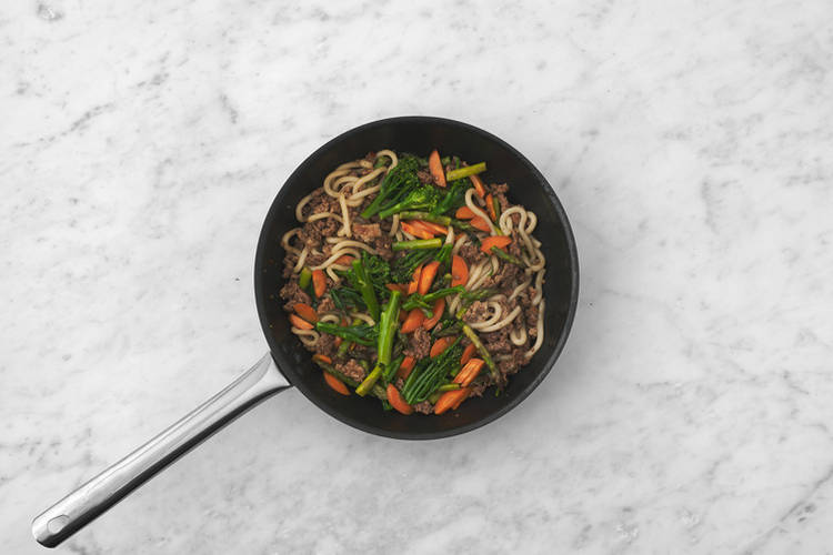 Cook the veggies & beef