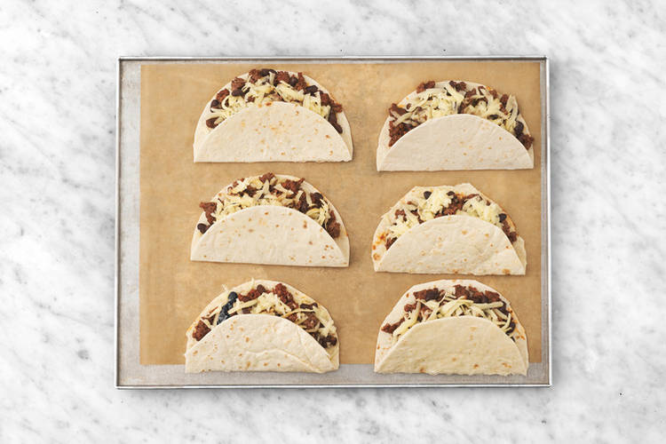 Bake the quesadillas