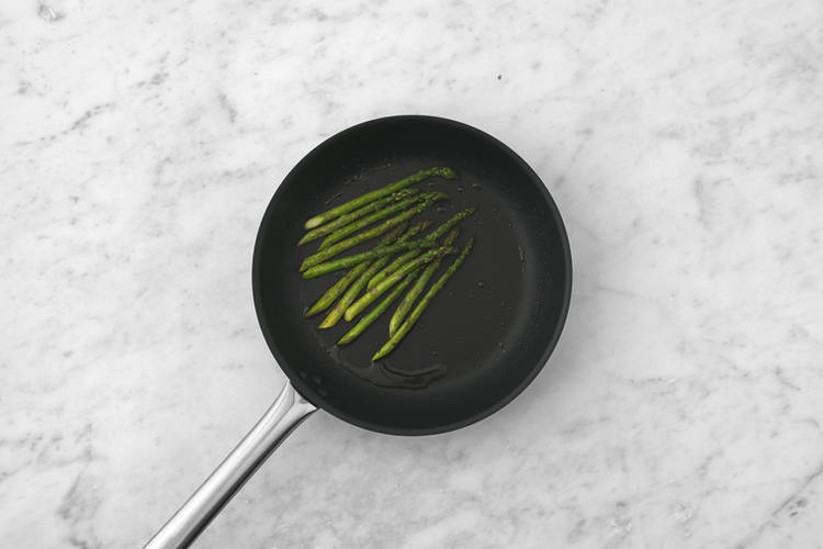 Cook the asparagus