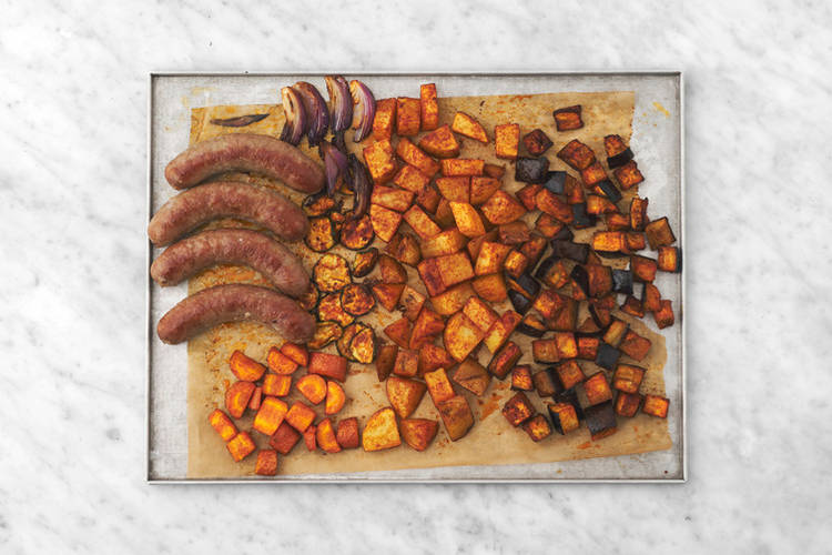 Add the sausages 