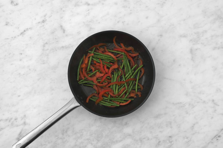 Cook the veggies