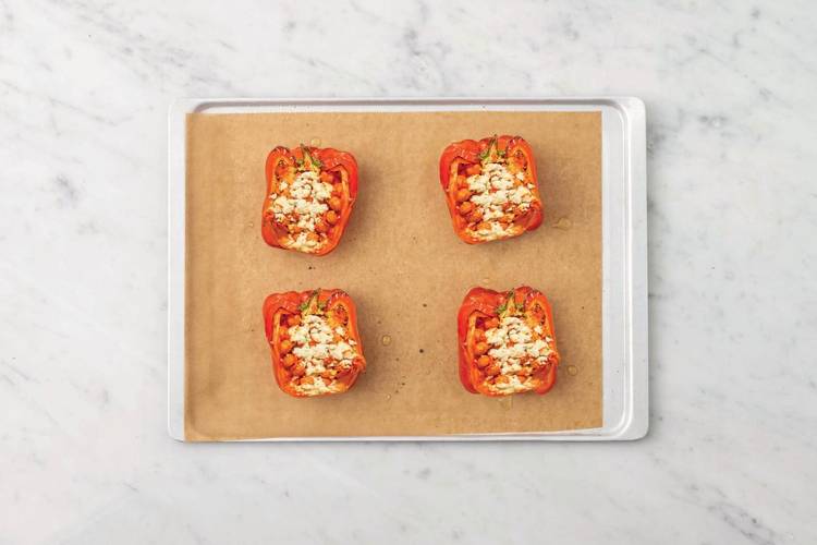 Bake the capsicums