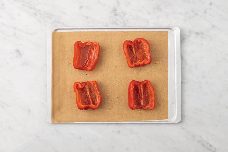 Roast the capsicums