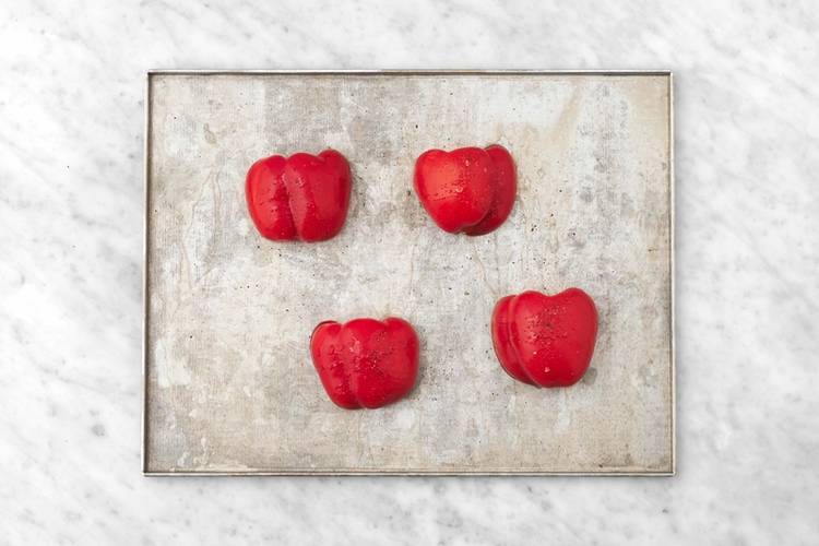 Roast pepper halves