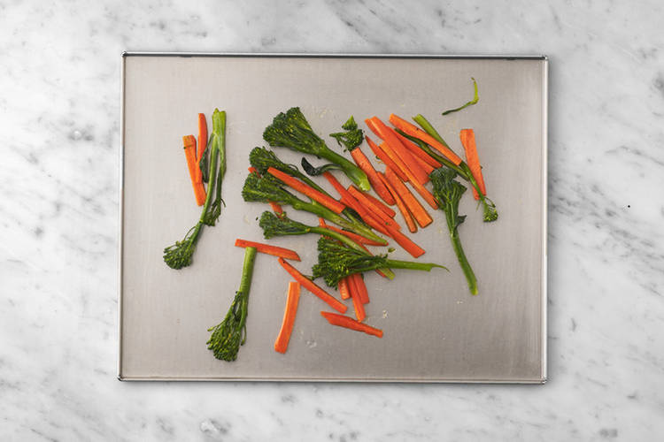 Hornea las verduras