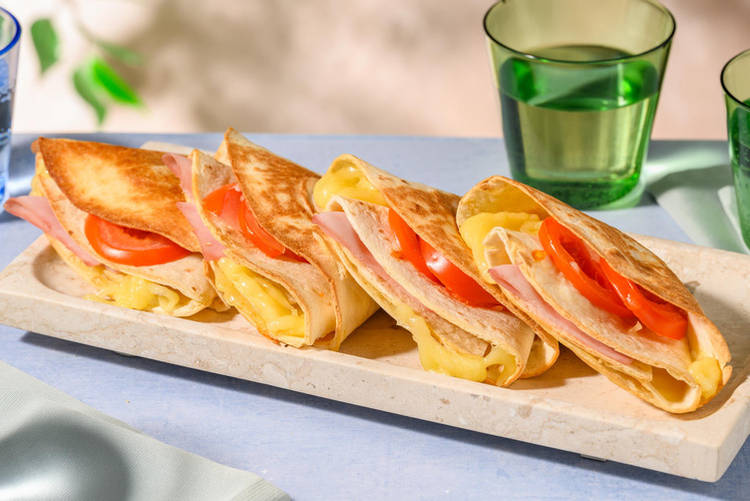 Wraptosti's met ham en tomaat