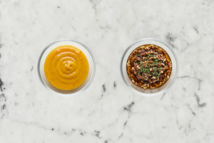 Make maple butter and pecan crust