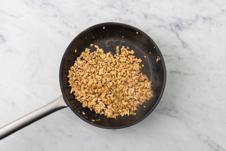 Cook plant-based protein shreds