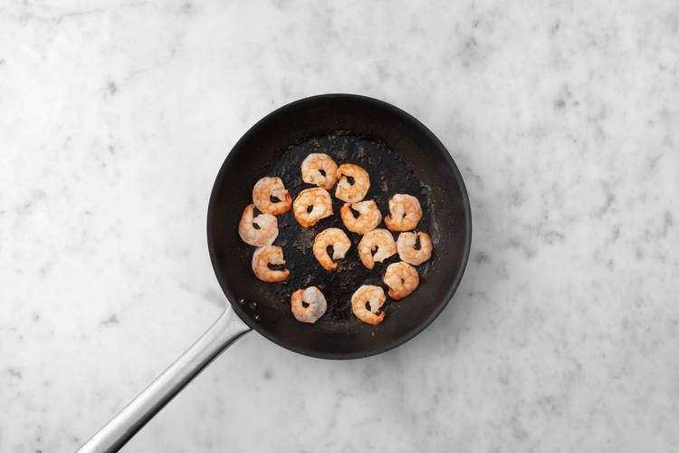 Prep and sear shrimp