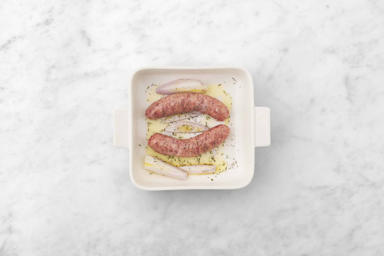 Enfourner les saucisses