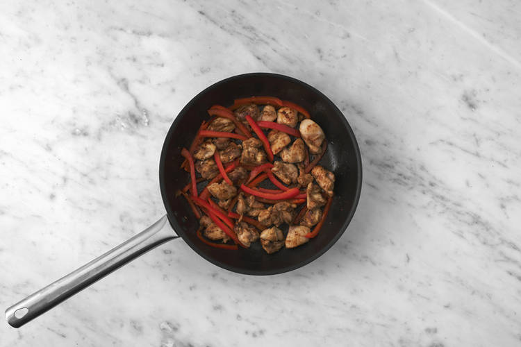 Cook the chicken & bacon