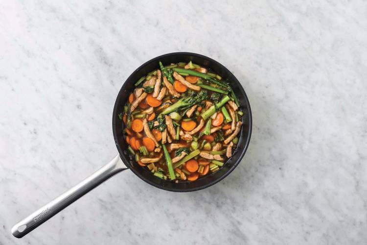 Cook the veggies
