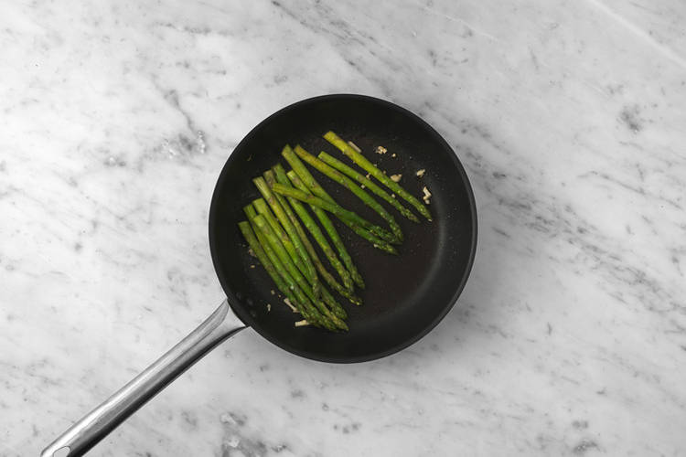 Cook the asparagus