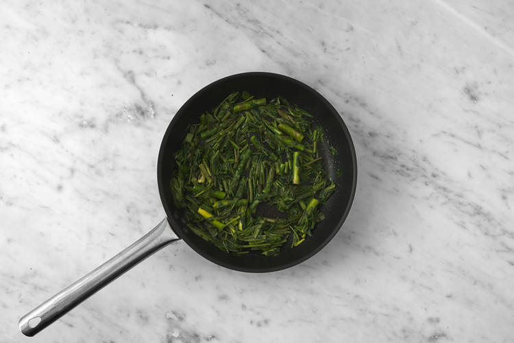 Cook the greens