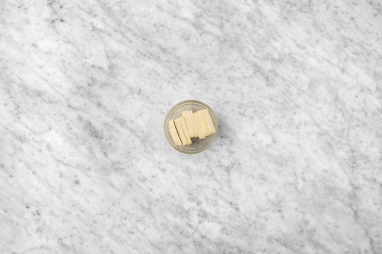 Heat the tofu & cook the prawns