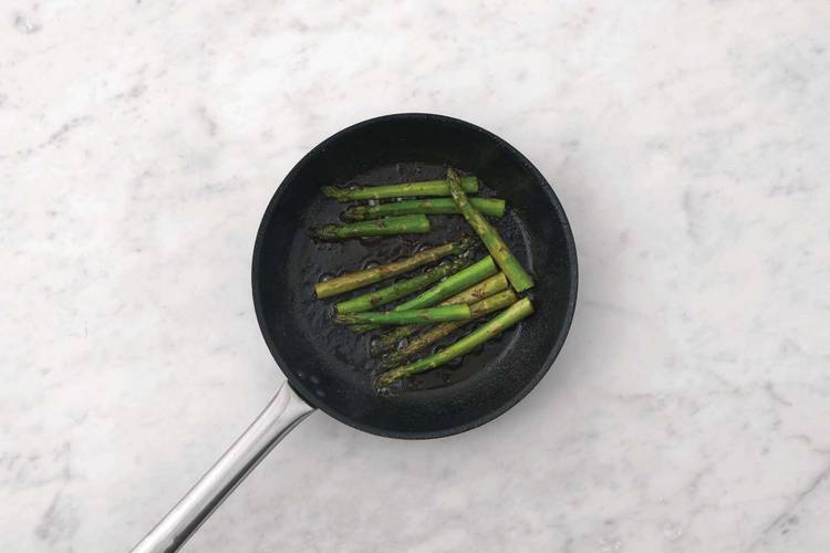 Cook the asparagus