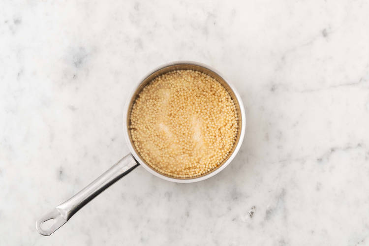 Boil the giant couscous