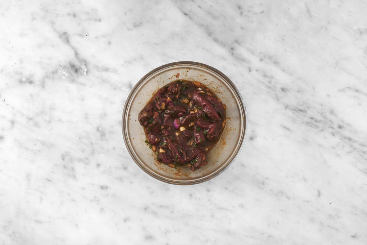 Biefstukreepjes marineren