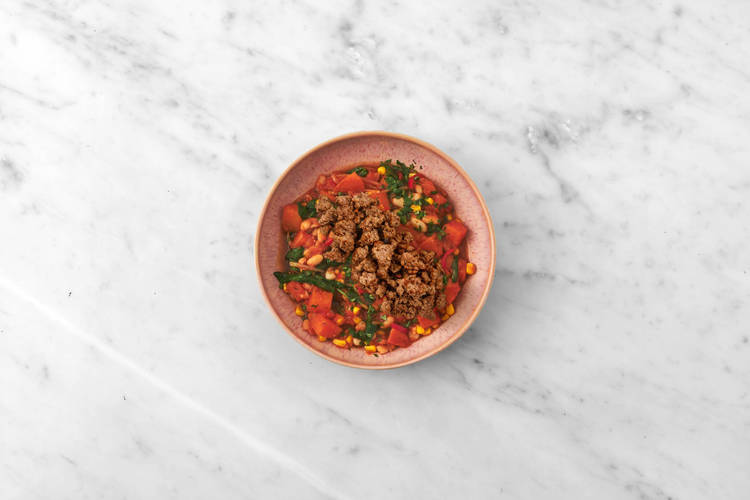 Hackfleisch braten & anrichten