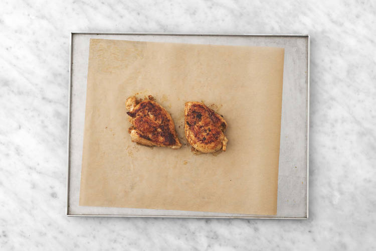 Prep and cook chicken