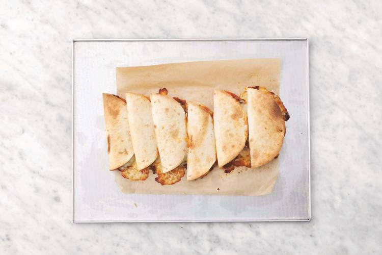 Bake the quesadillas