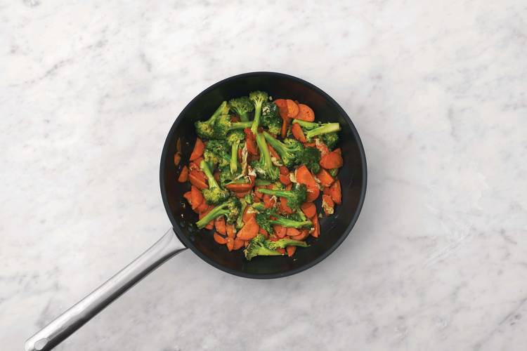 Cook the veggies