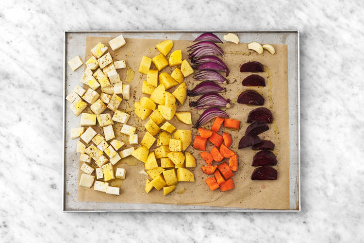 Roast the veggies