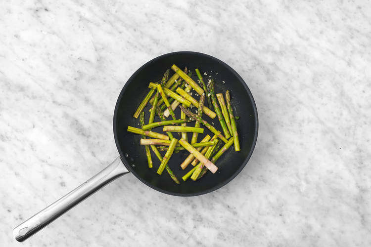 Cook the asparagus