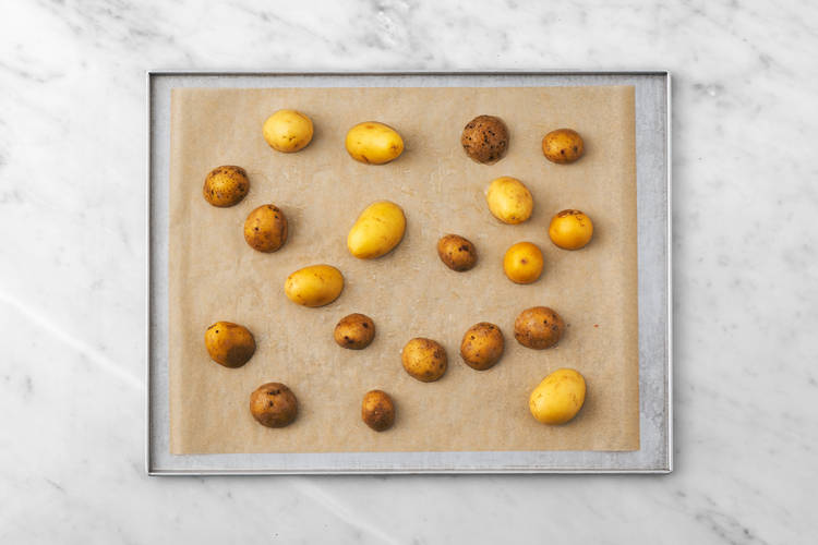 Roast the baby potatoes