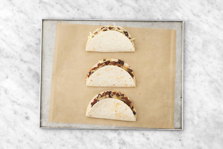 Bake the quesadillas