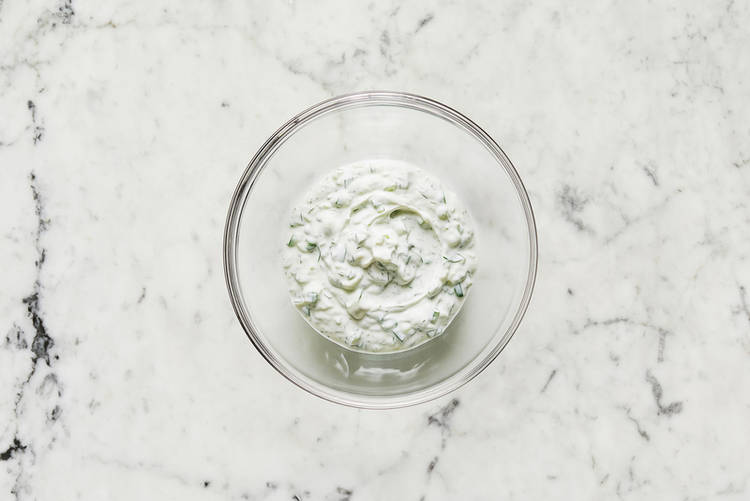 Make lemon-parsley cream