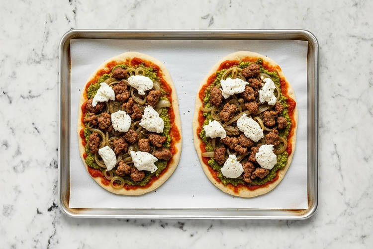 Assemble flatbreads