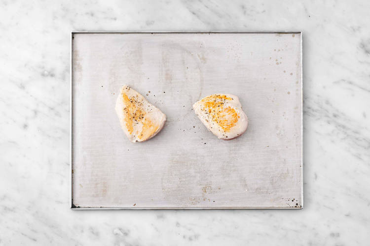 Finish bacon and cook chicken