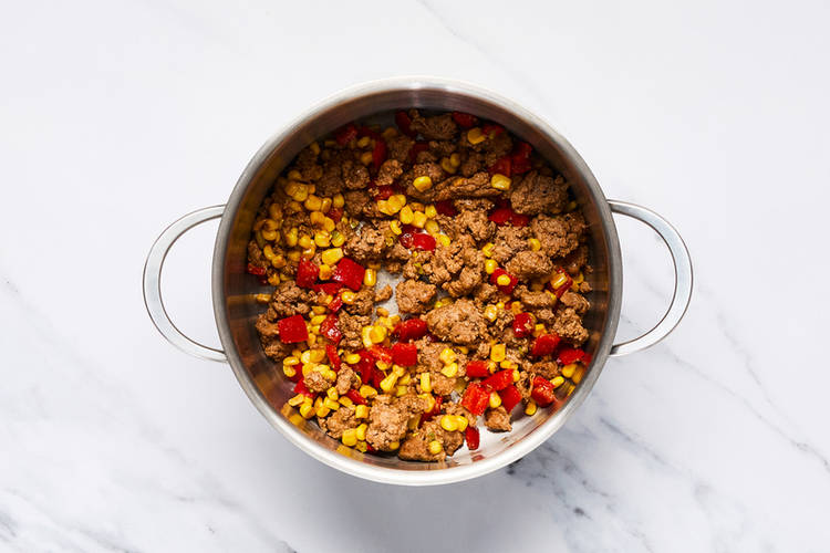 Cook turkey and veggies