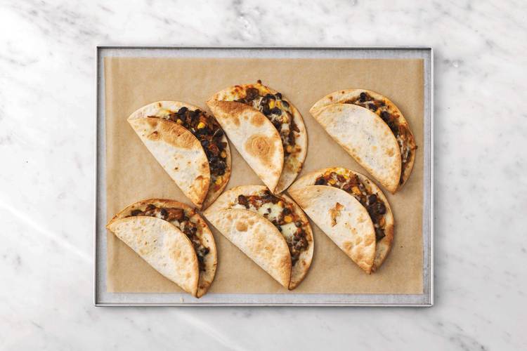 Bake the quesadillas