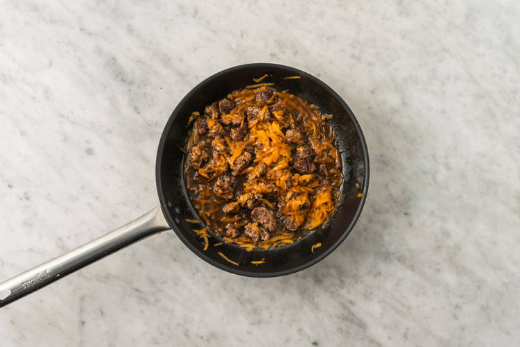 Cook the beef & make the slaw