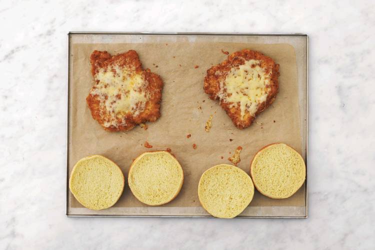 Bake the chicken & burger buns