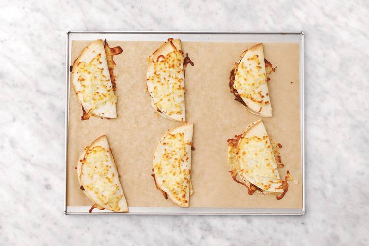 Bake the quesadillas